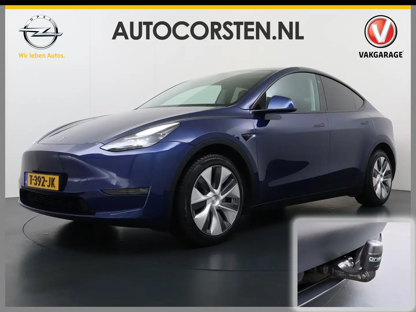 Tesla Model Y Long Range AWD 514pk SOH 92% Trekhaak Warmtepomp L Blau - 1