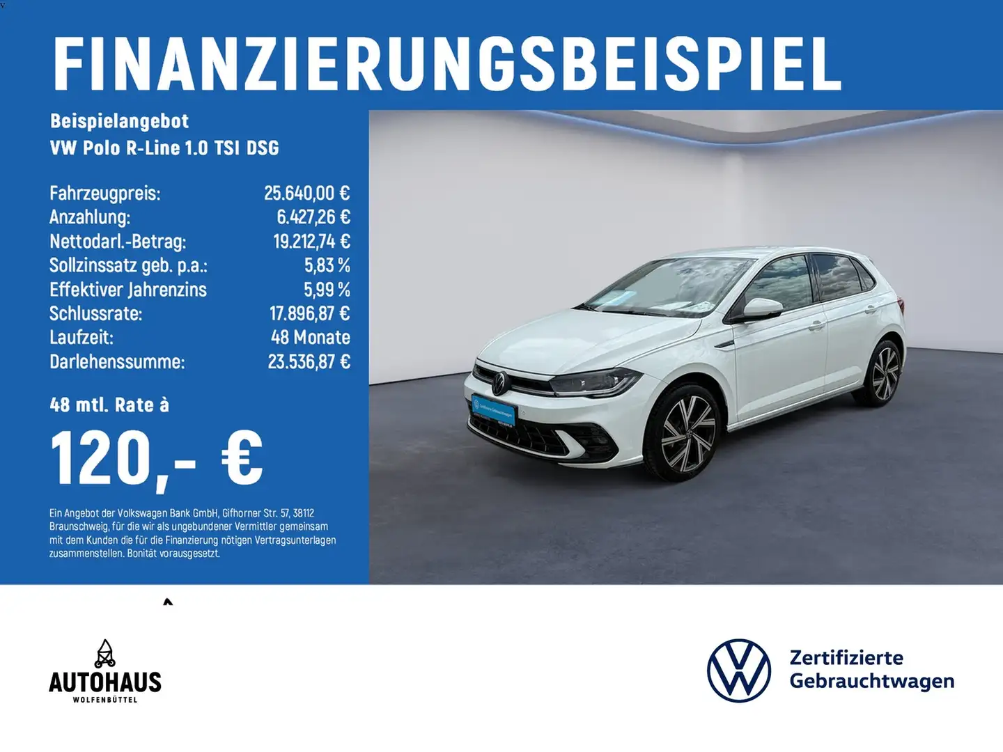 Volkswagen Polo R-Line 1.0 TSI DSG TAGESZULASSUNG!!! Blanc - 2