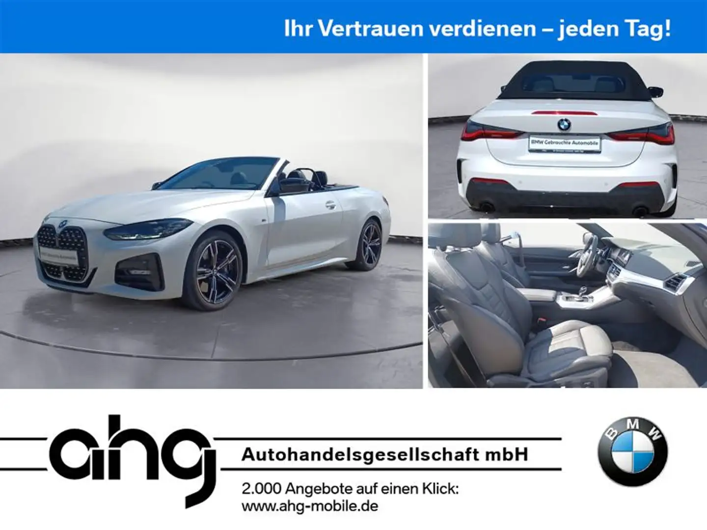 BMW 420 i Cabrio M Sport Sport Aut. Klimaaut. HIFI White - 1