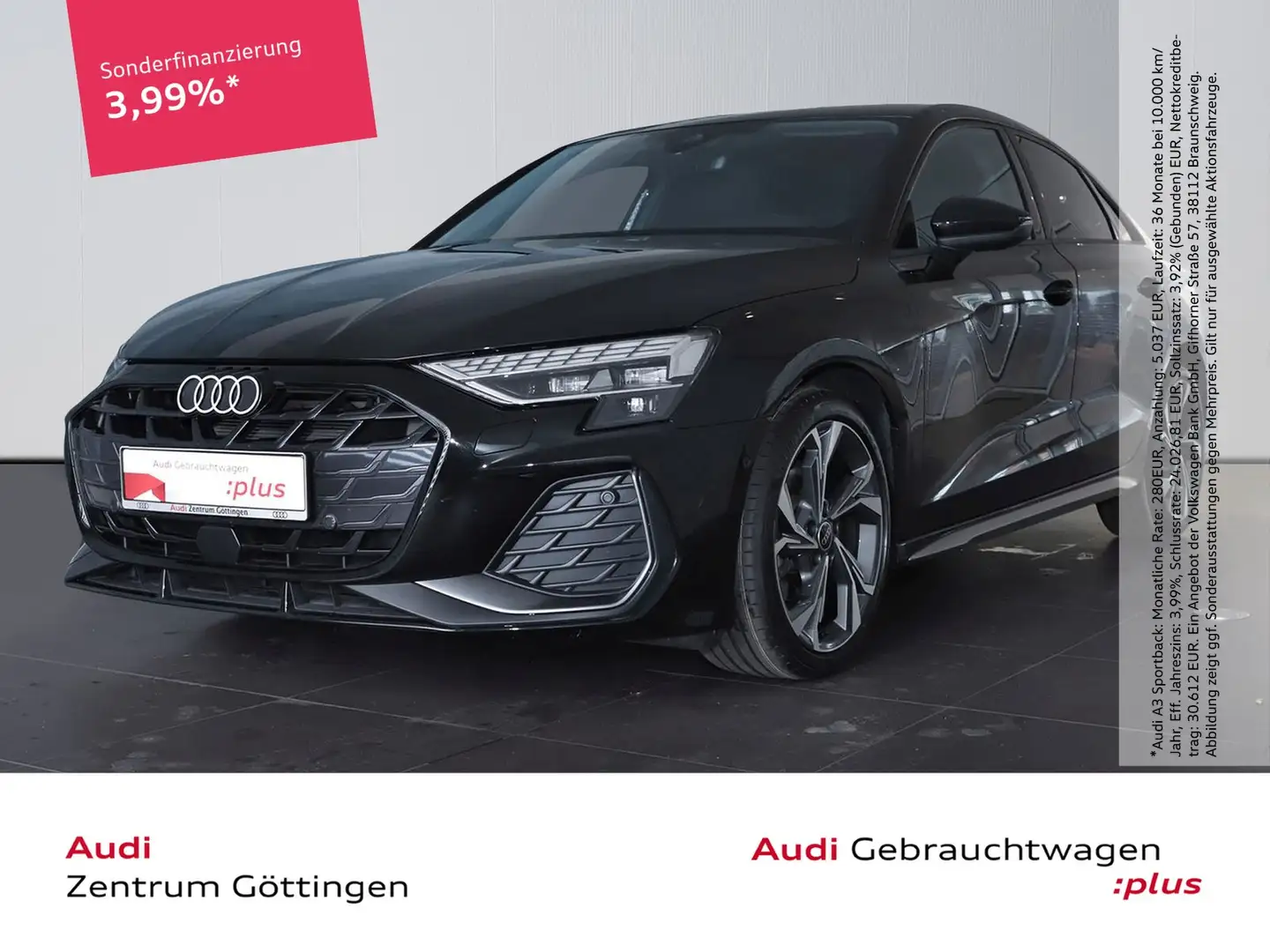 Audi A3 Limousine S line 30 TFSI LED+SONOS+ACC+ASG Zwart - 1