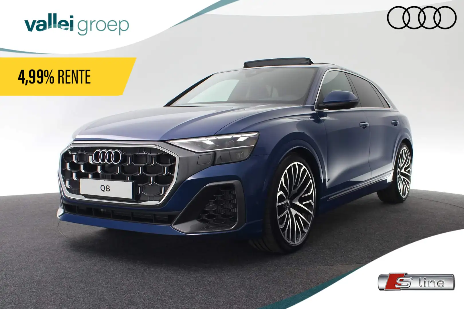 Audi Q8 Pro Line S 55 TFSI e 290 kW / 394 PK SUV 8 versn. Blauw - 1
