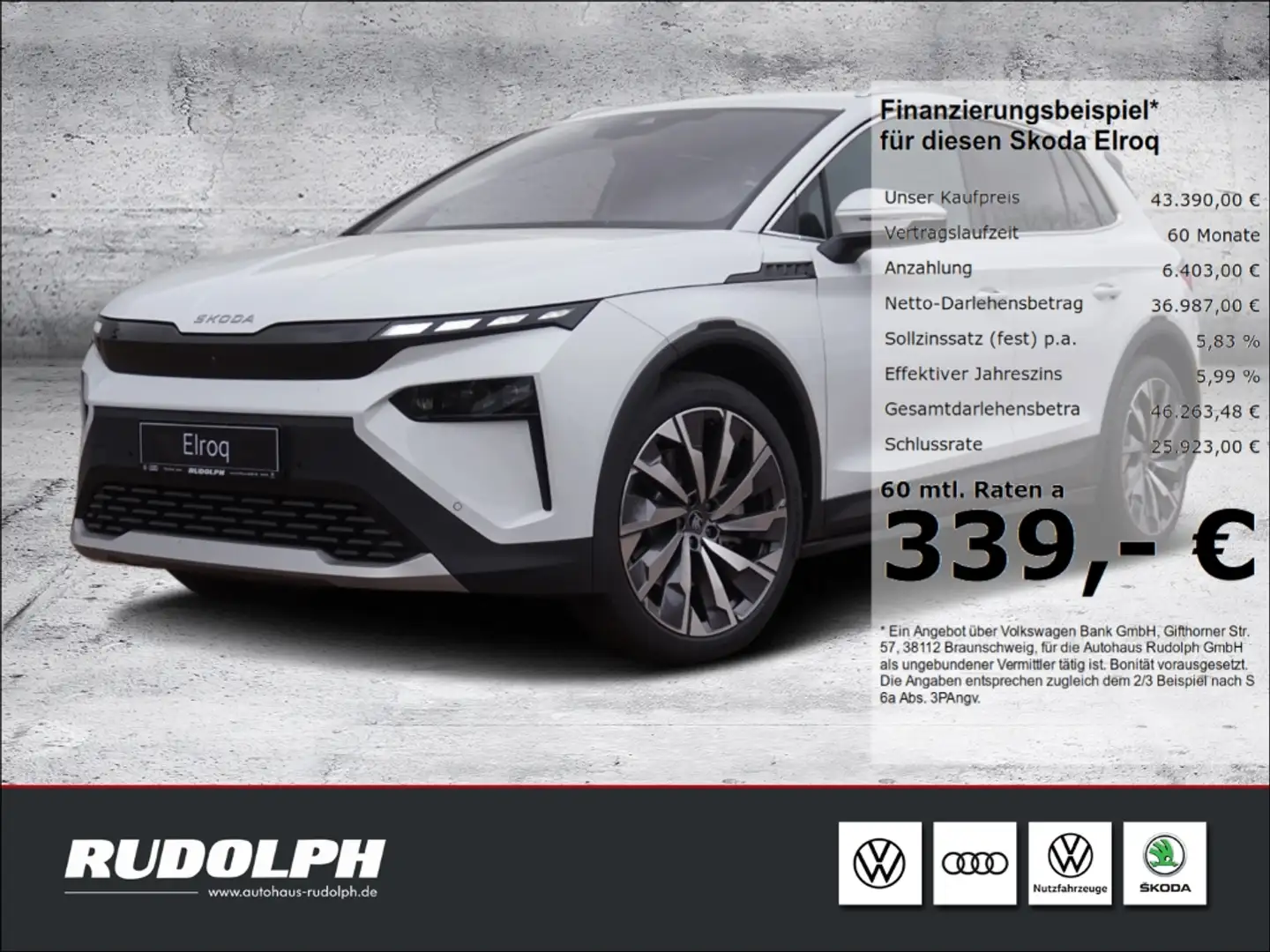Skoda Elroq 85 Lodge Alpha HUD 360 Kamera Keyless AHK Blanc - 1