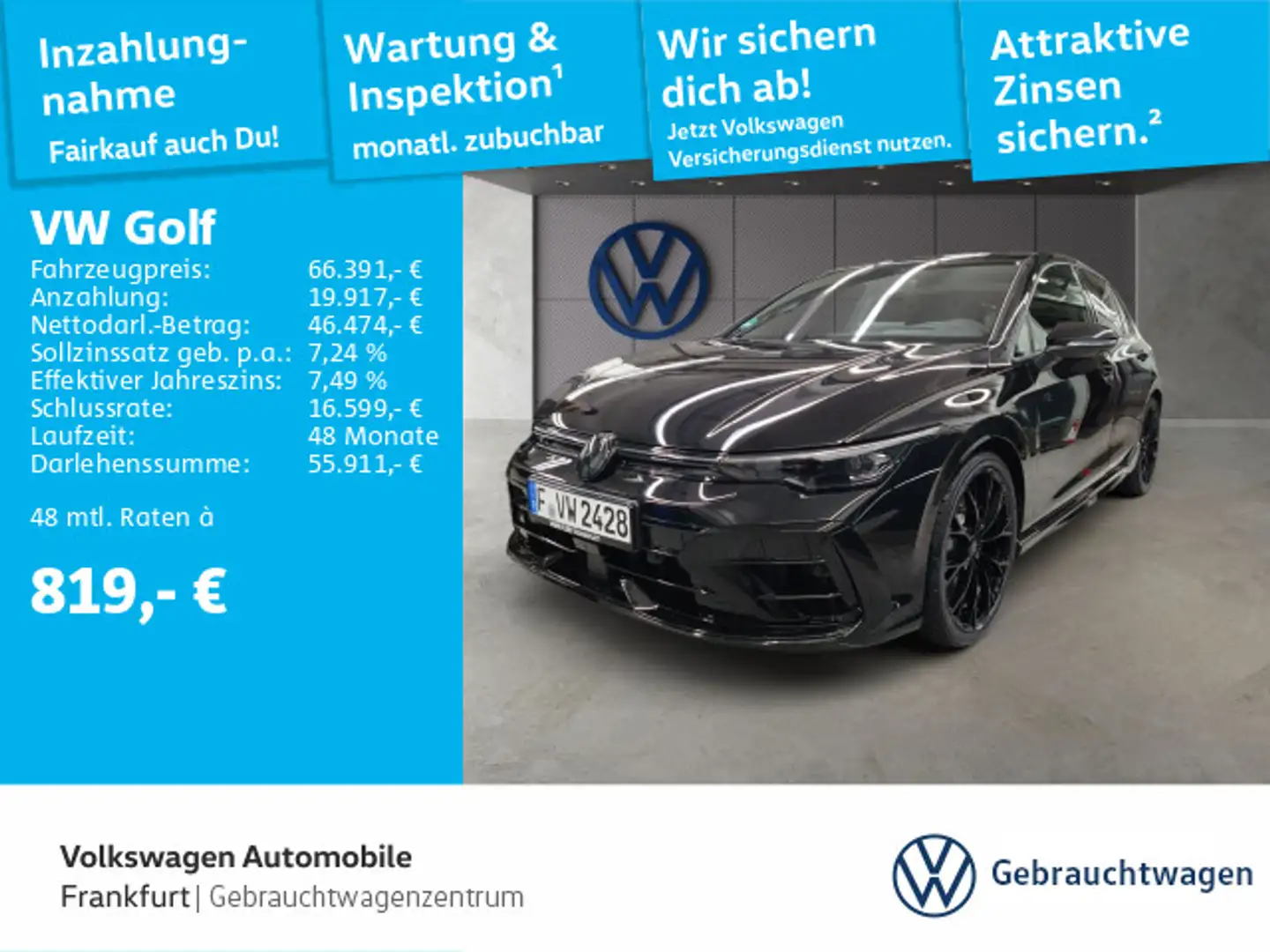 Volkswagen Golf VIII 2.0 TSI DSG 4Motion R IQ.Light DAB+ Le Noir - 1