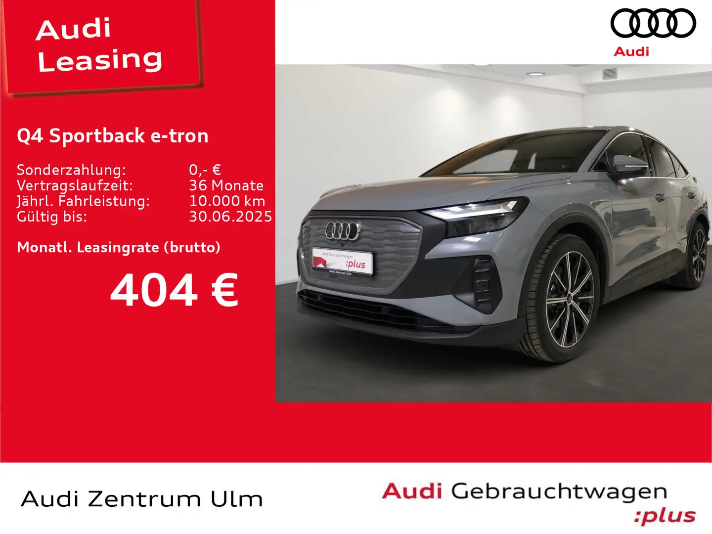 Audi Q4 e-tron Q4 Sportback 45 e-tron AHK NAV+ E-KLAPPE Grijs - 1