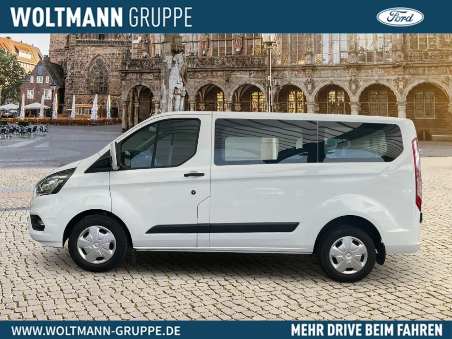 Ford Transit Custom Kombi 320 L1 Trend 2.0 TDCi 105PS DAB Kurvenlicht Weiß - 2