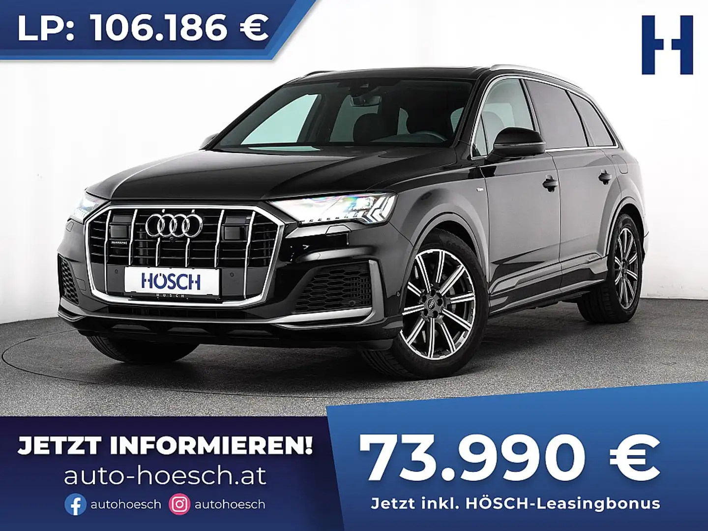 Audi Q7 55 TFSI e quattro S-Line PANO MATRIX 360°++ Schwarz - 1