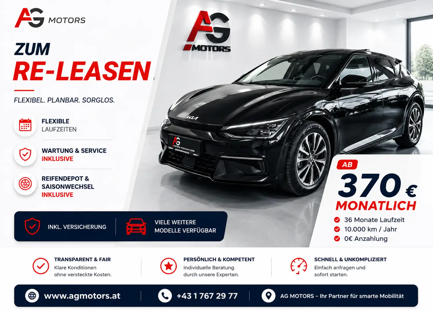 Kia EV6 AWD 77,4kWh GT-Line Premium Aut. Schwarz - 1
