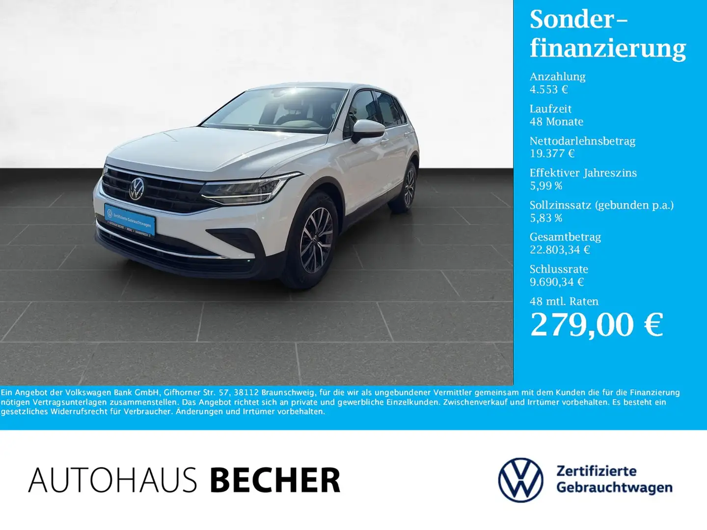 Volkswagen Tiguan 1,5 TSI 6-Gang /AHK/Sitzhz/CarPlay/LED Blanc - 1