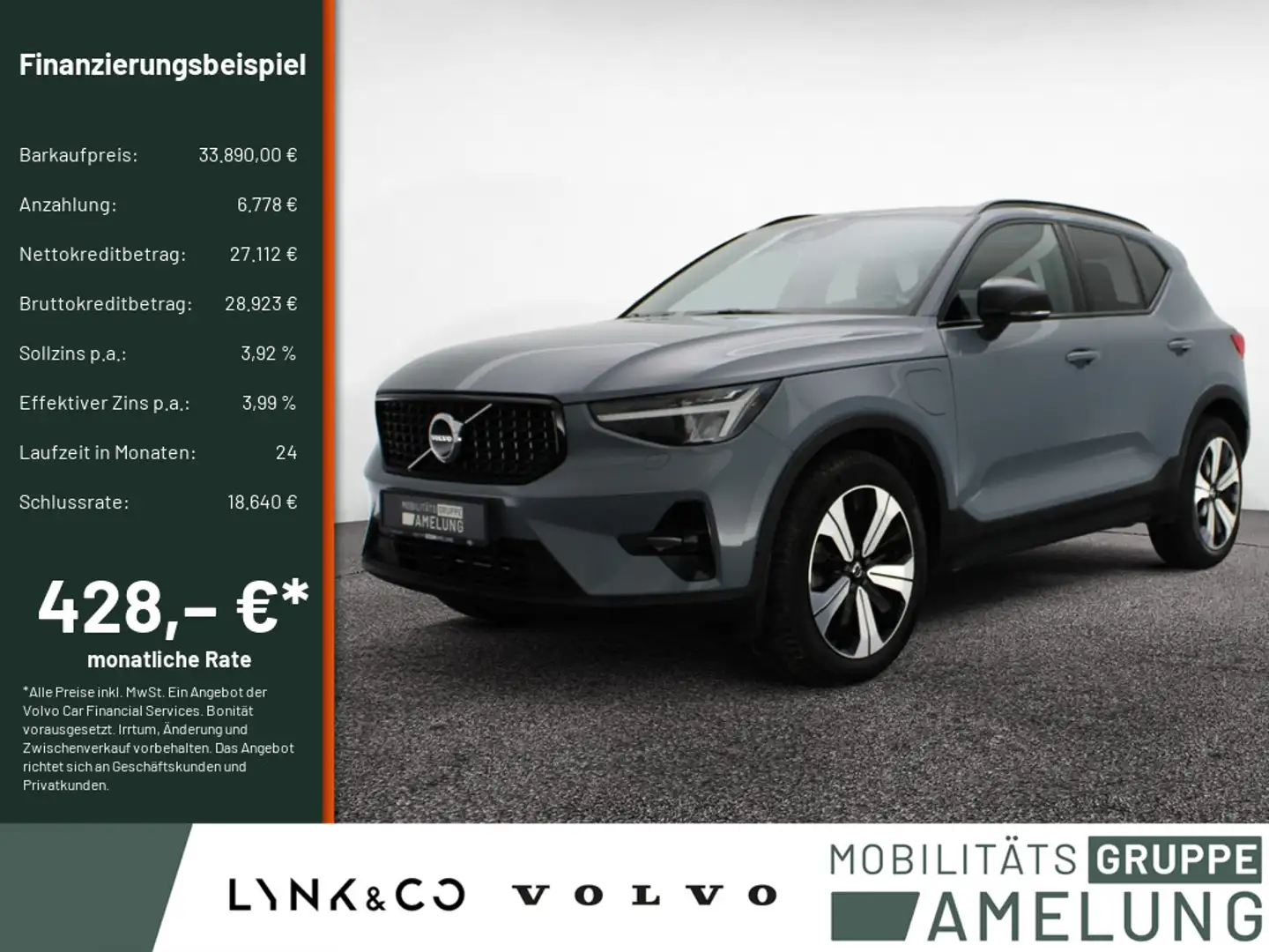 Volvo XC40 T5 Plus Dark Recharge ACC STANDHZ LED Grau - 1