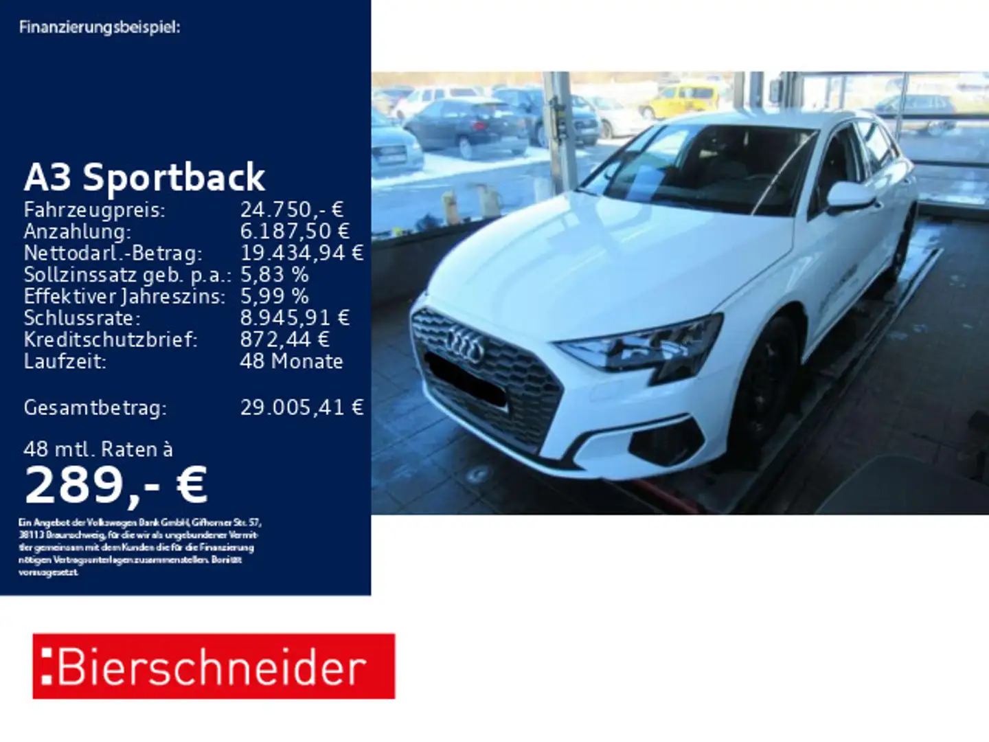Audi A3 30TFSI AHK NAVI PDC SHZ VC Weiß - 1