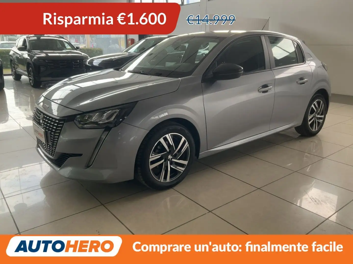Peugeot 208 1.2 PureTech Active Pack 75 CV Silber - 1