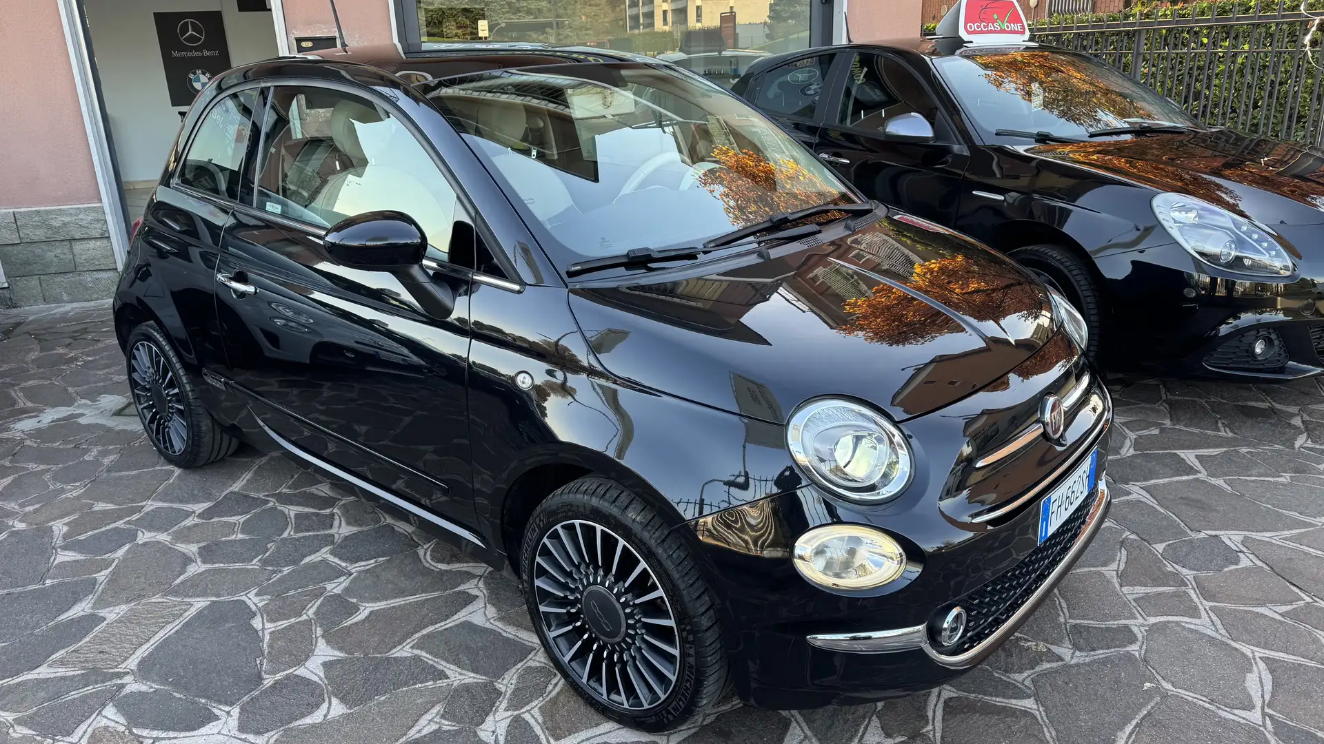 Fiat 500 1.2 Lounge 69cv pari al nuovo neo patentati Noir - 2