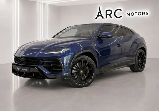 Lamborghini Urus V8 650 ch – LOA 2 990 sans apport 1 avec Bleu Astraeus Français TVA Config