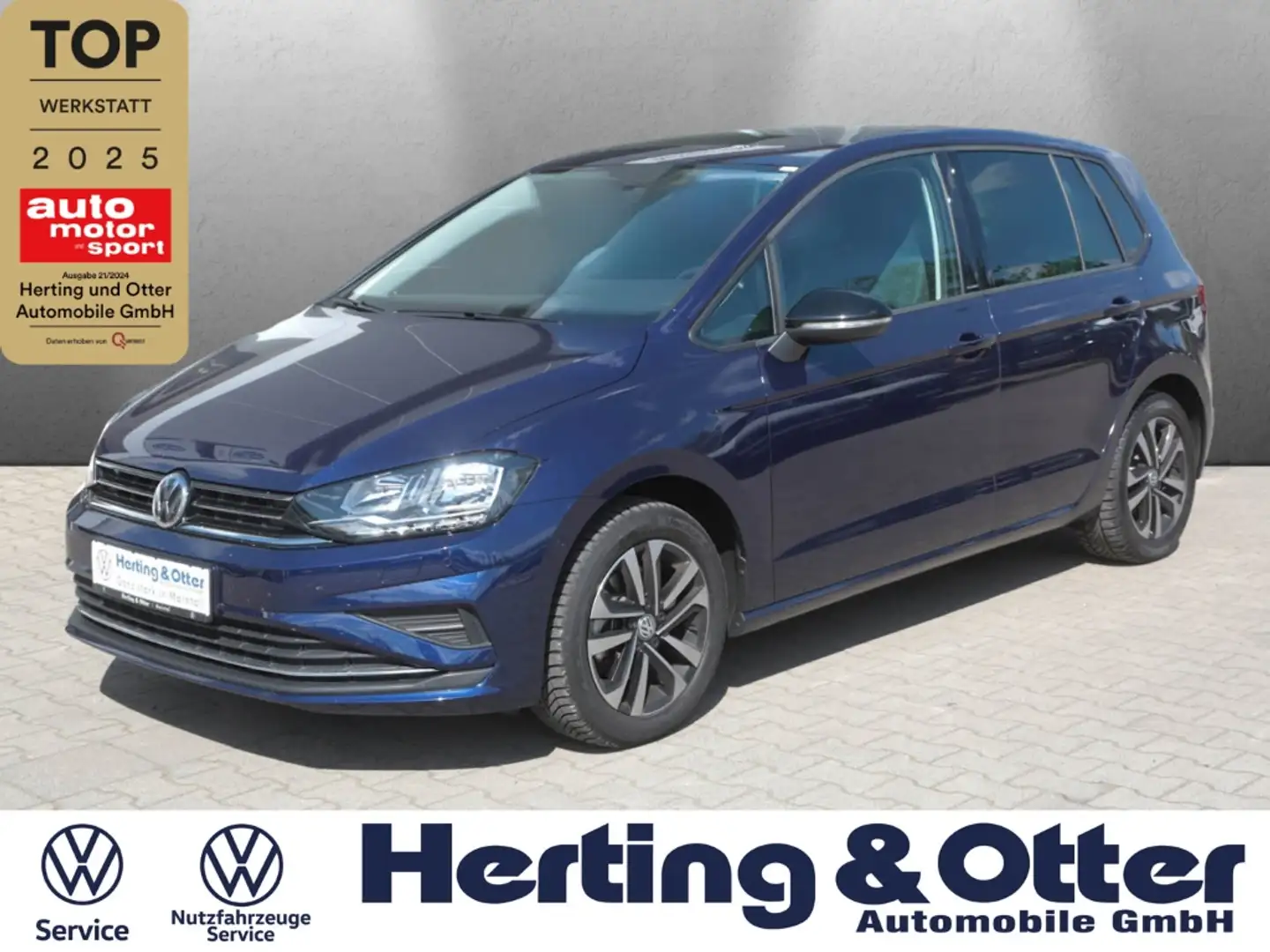 Volkswagen Golf Sportsvan IQ.DRIVE ACC Pano GJR Navi Kamera LenkradHZG SHZ K Blauw - 1