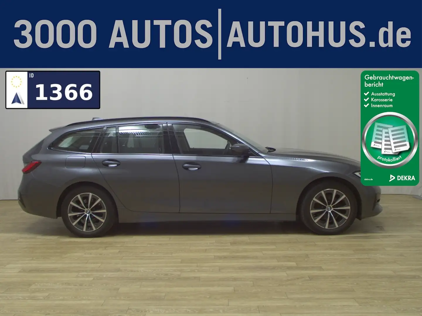 BMW 320 dA Touring Sport-Line T-Leder Navi LC Pro HuD Grigio - 1