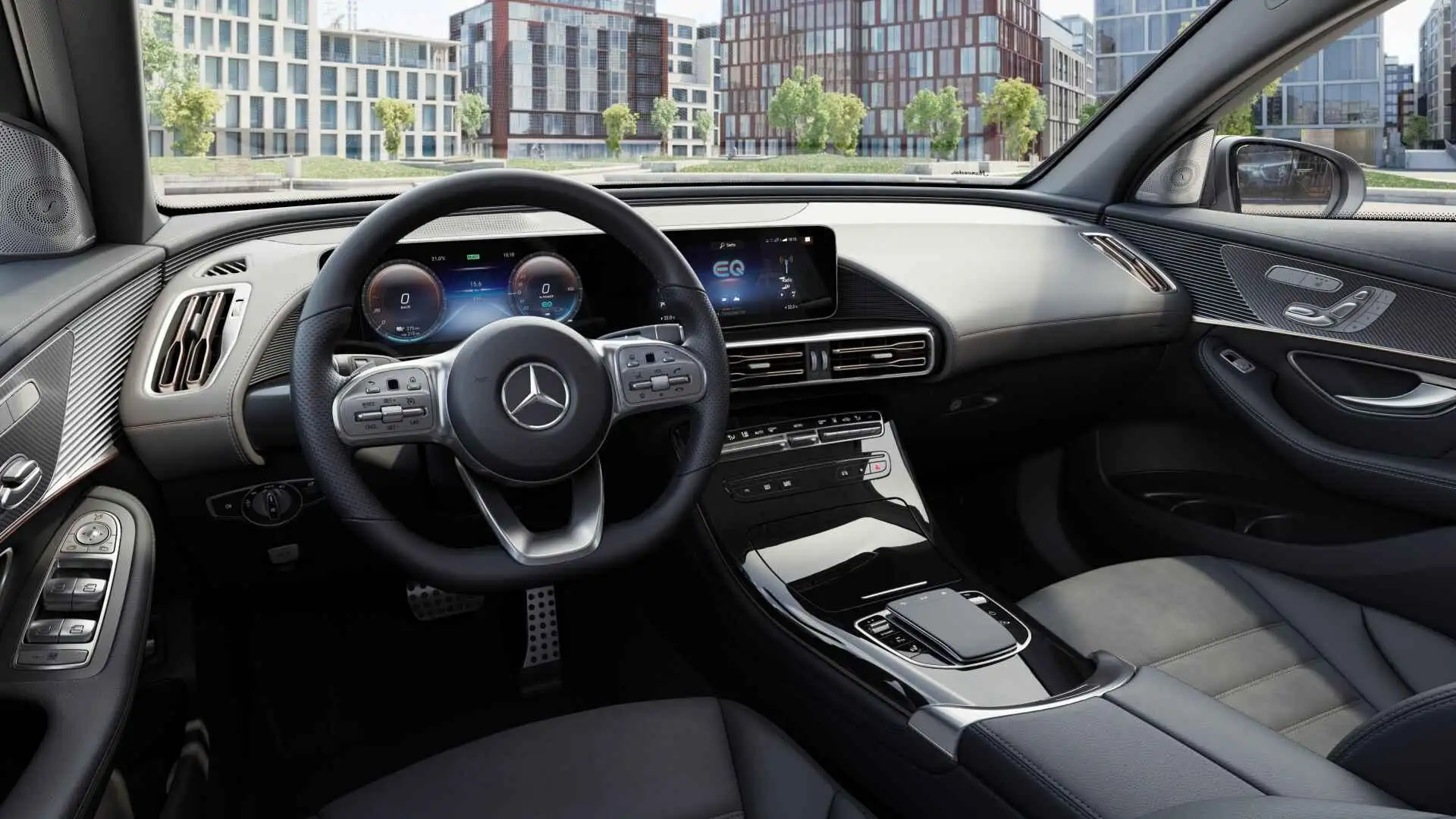 Mercedes-Benz EQC 400 4MATIC AMG Line Trekhaak | Dodehoekassistent | Mem Gris - 2