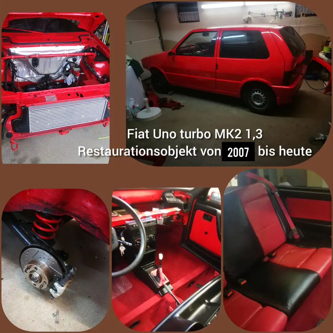 Fiat Uno Turbo 1,3 racing MK 2 Rojo - 1