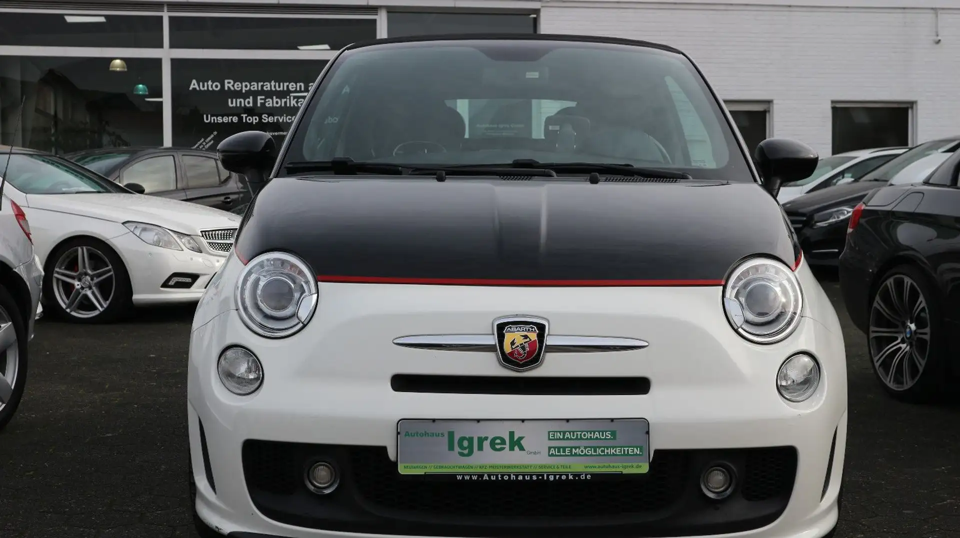 Fiat 500 Cabrio Basis Abarth Umbau Leder/Auto./Navi. Weiß - 2