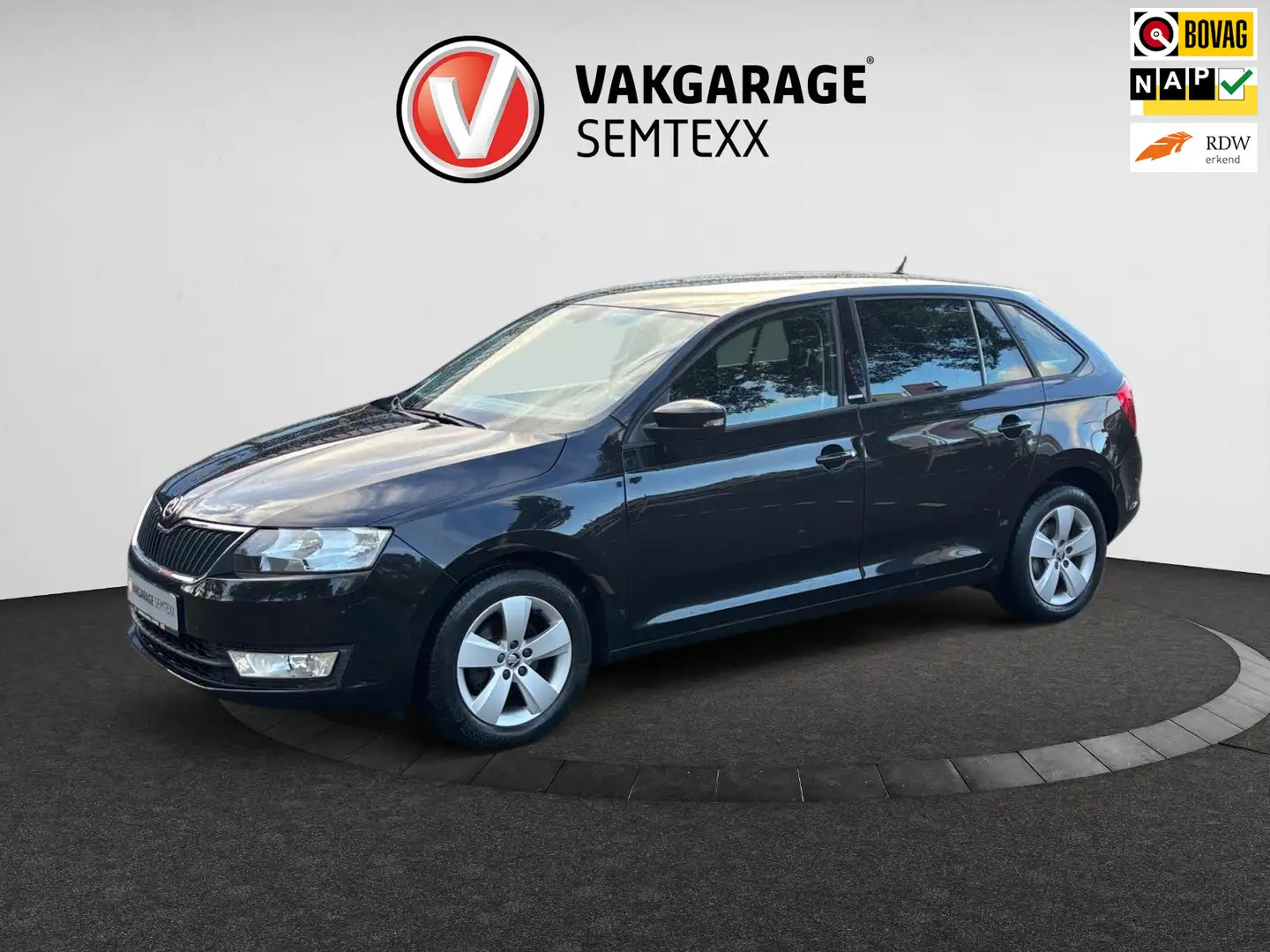 Skoda Rapid/Spaceback 1.2 TSI Greentech JOY | Automaat | Clima | Cruise Zwart - 1