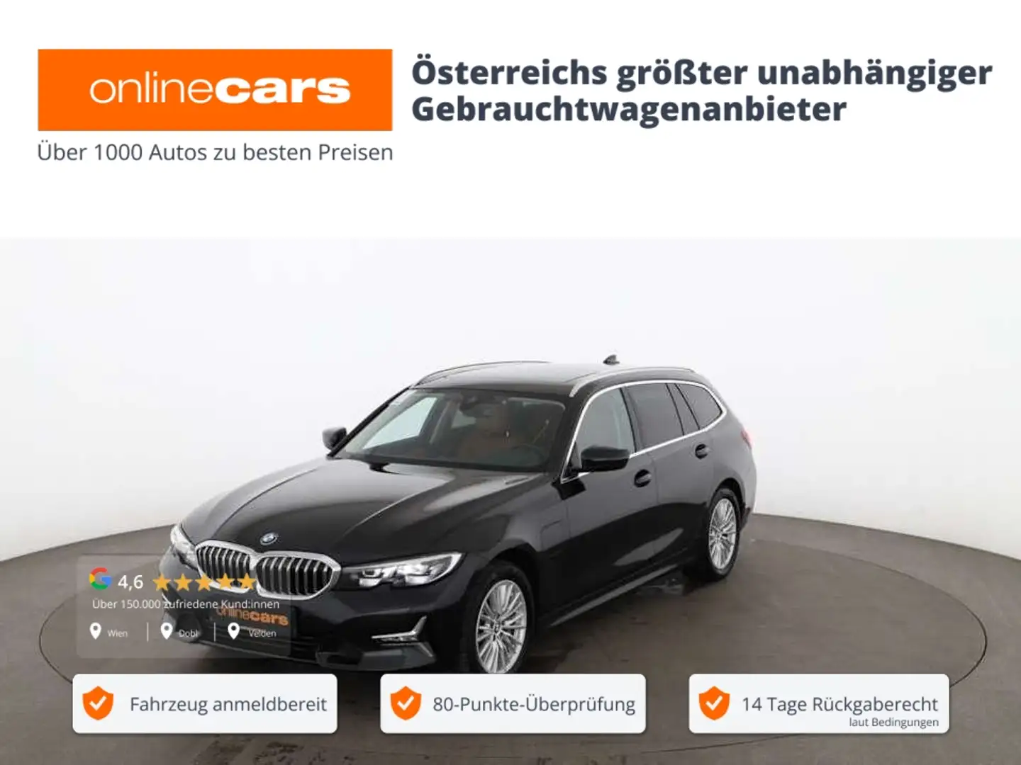 BMW 330 e Touring xDrive Luxury Line Aut LED SKY NAVI Schwarz - 1