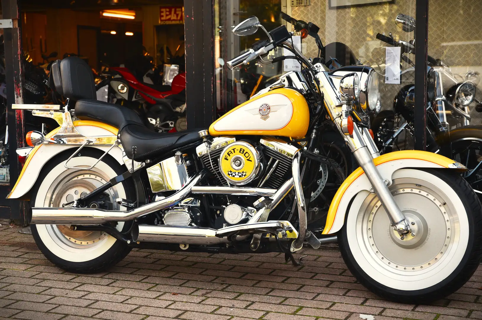 Harley-Davidson Fat Boy 1340 ***MOTO VERTE*** Geel - 1
