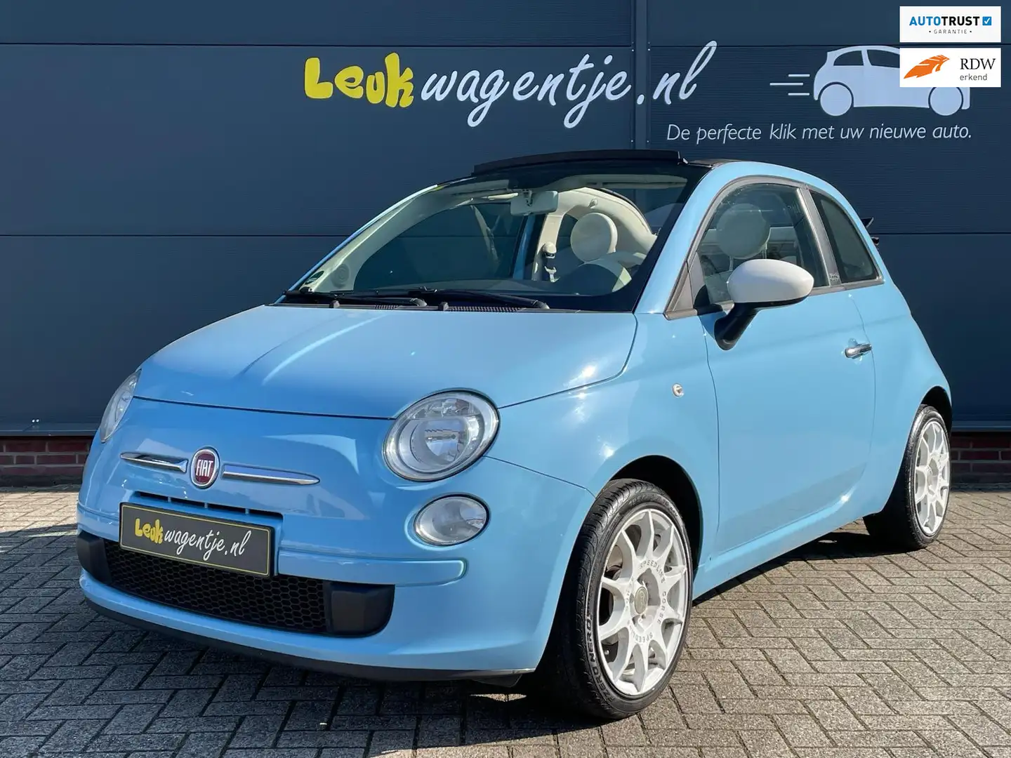 Fiat 500C 1.2 Color Therapy Cabrio *uniek model Azul - 1