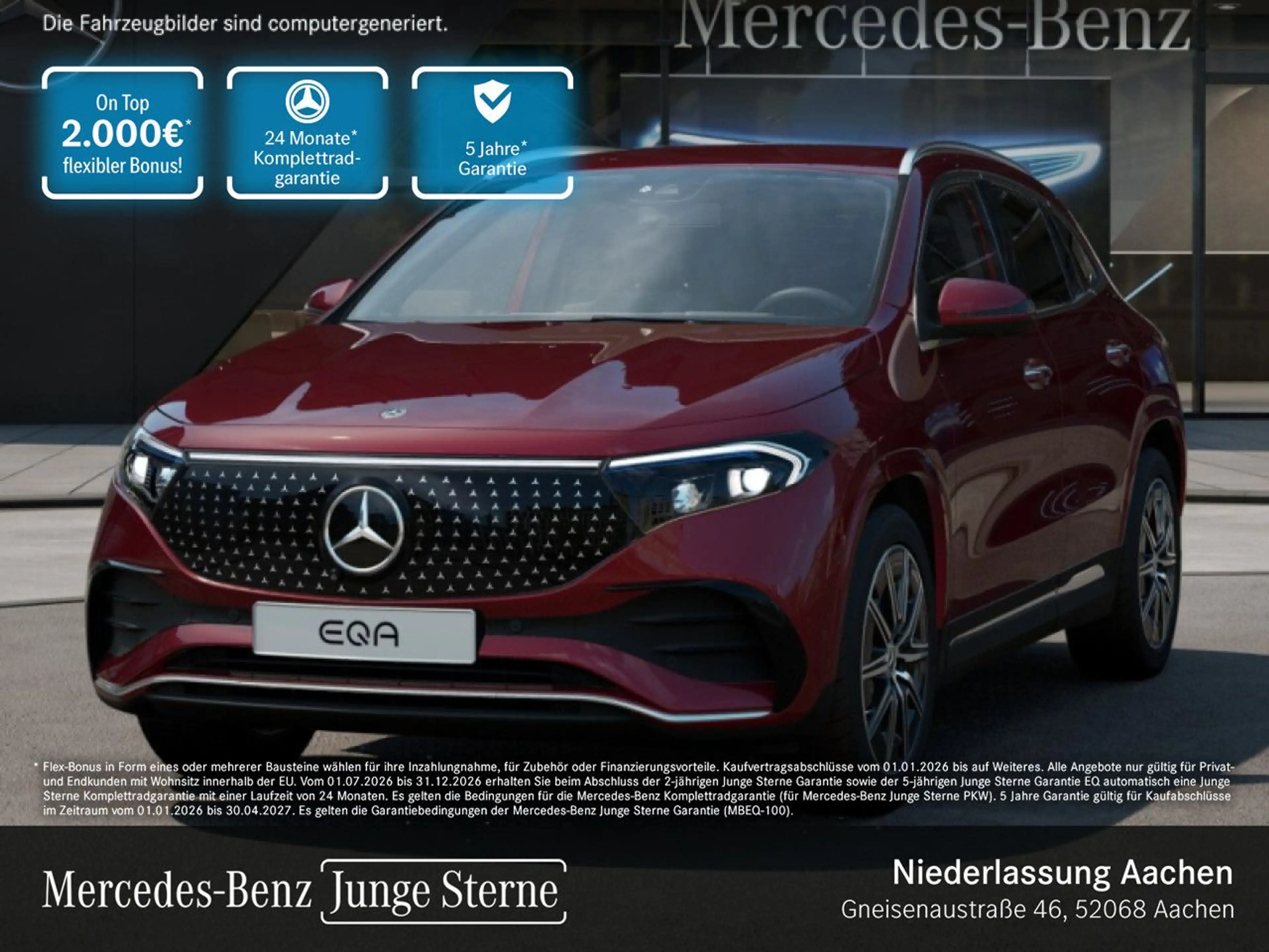 Mercedes-Benz EQA 300 4M AMG+PREMIUM+AHK+360+MEMORY+BURMESTER