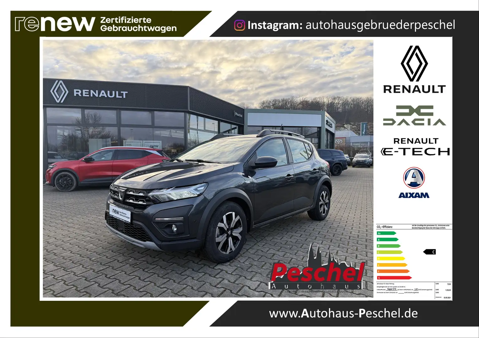 Dacia Sandero Stepway Comfort TCe100 LPG Navi Kamera 16" Alu Gris - 1
