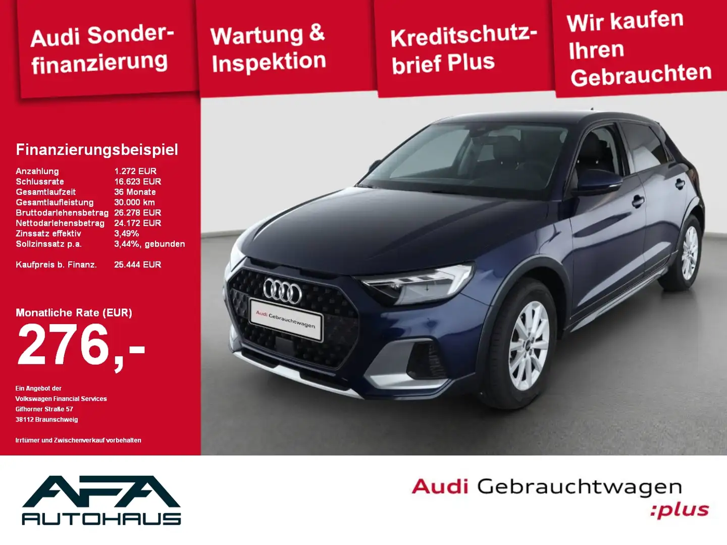 Audi A1 allstreet 25 TFSI Navi*LED*ACC*PDC*Sportsitze Blau - 1