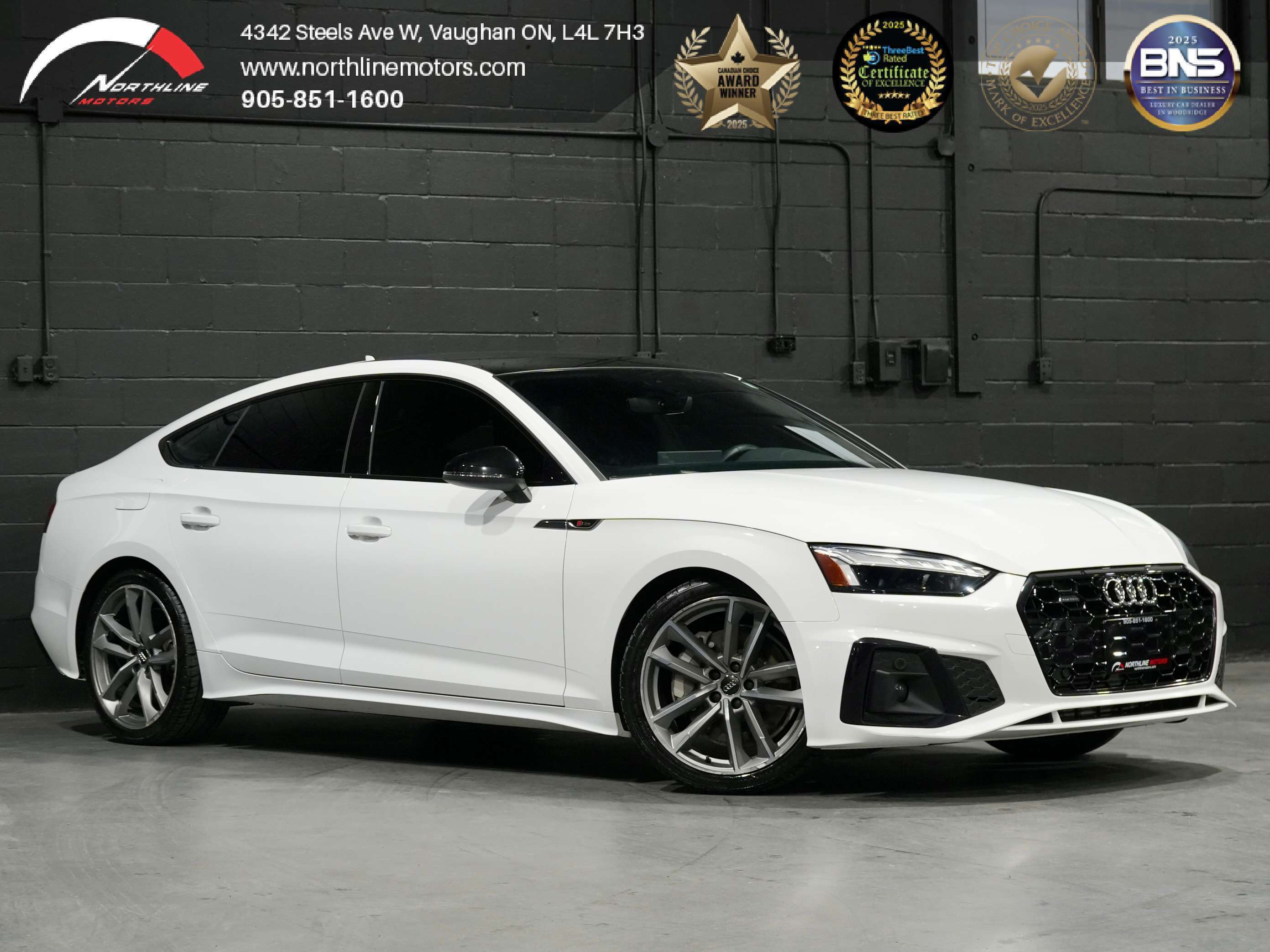 White 2020 Audi A5 Sportback Sedan  7-Speed Automatic