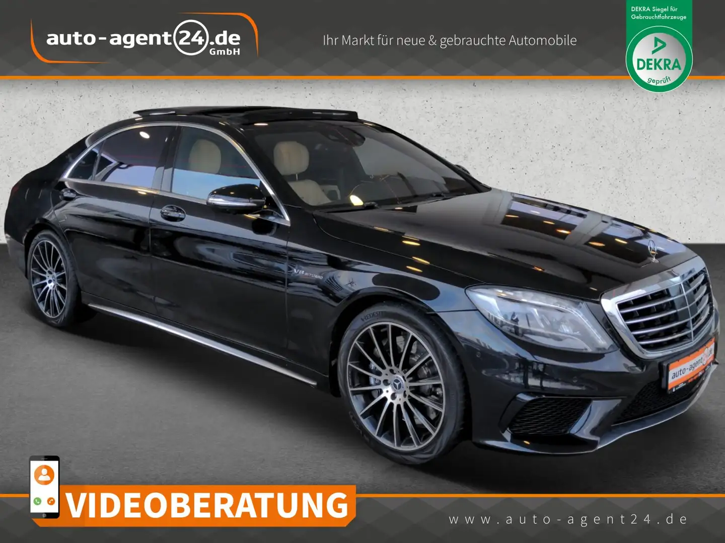 Mercedes-Benz S 63 AMG L 4M /Chauffeur/Massage/Nachtsicht/Sthz Czarny - 1
