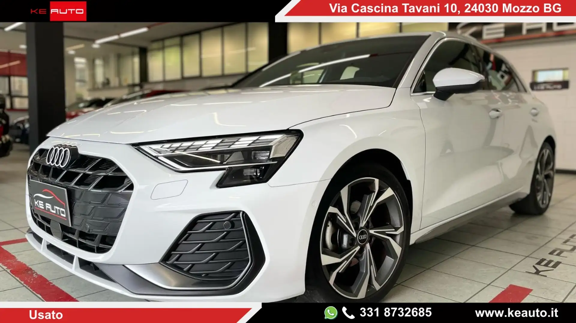 Audi A3 Sportback 35 2.0 tdi S line edition s-tronic Bianco - 1