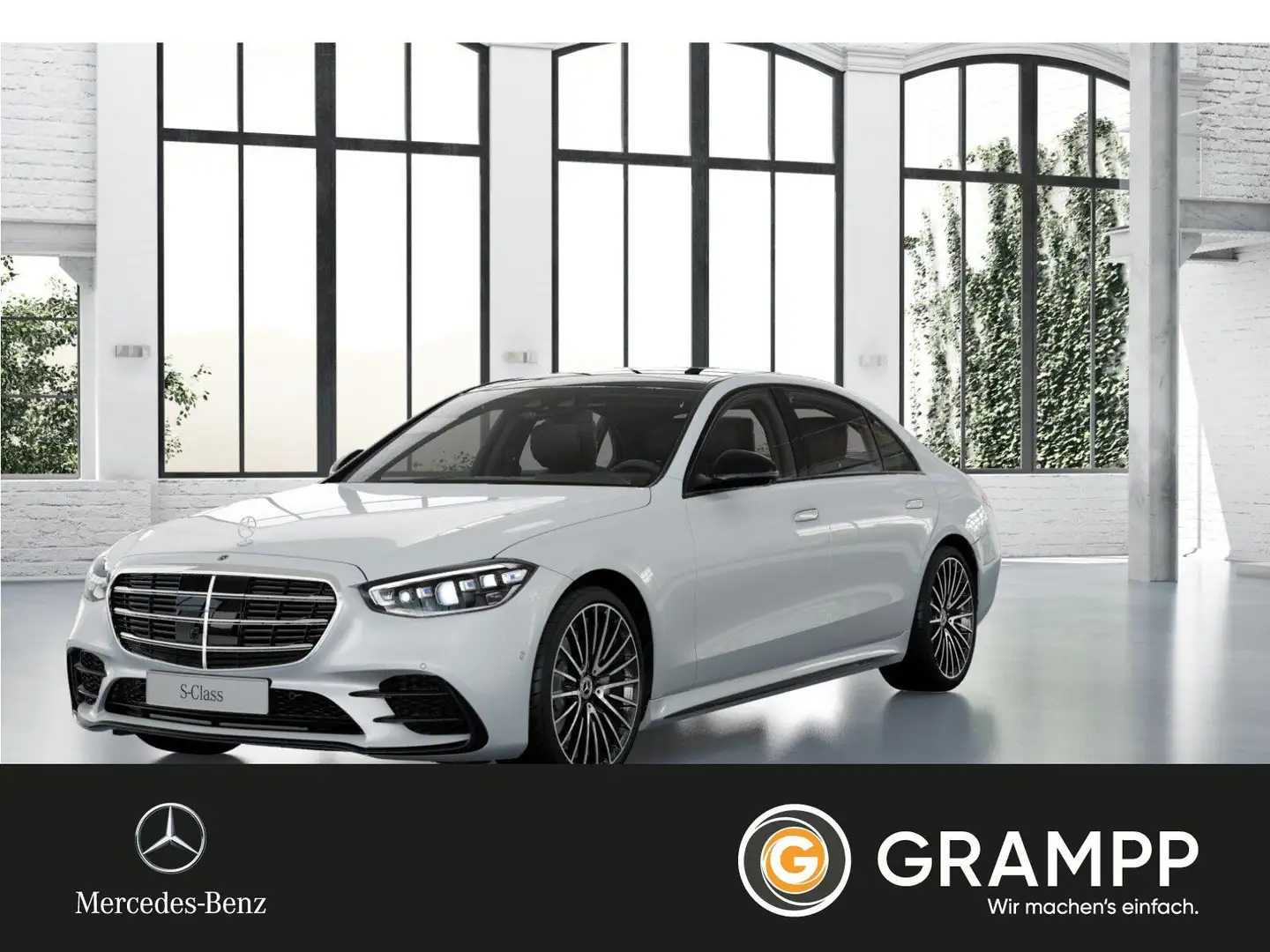 Mercedes-Benz S 450 d 4MLimo lang AMG Exclusiv/Pano/Fahrassi Weiß - 1