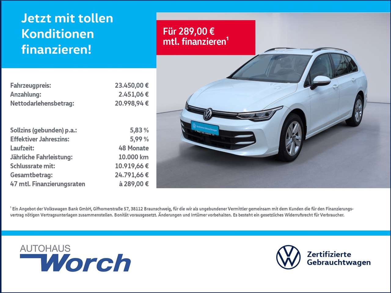 Volkswagen Golf Variant 2025 — VIII Variant 2.0 TDI Life ACC+LED+SHZ+PDC