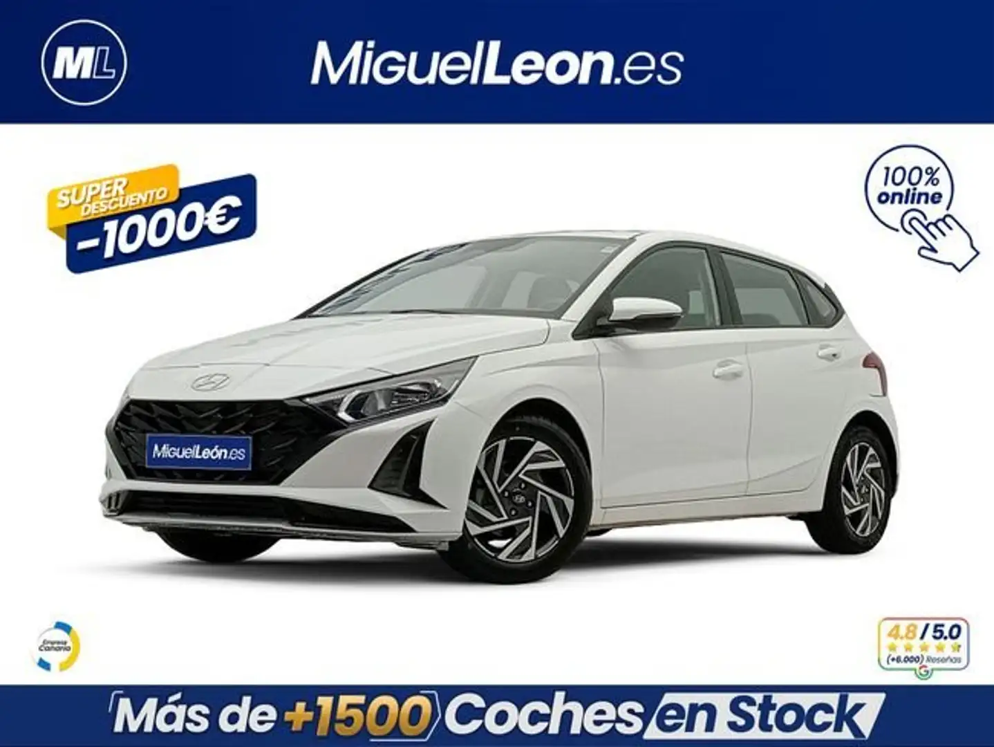 Hyundai i20 1.0 TGDI Klass 100 Blanco - 1