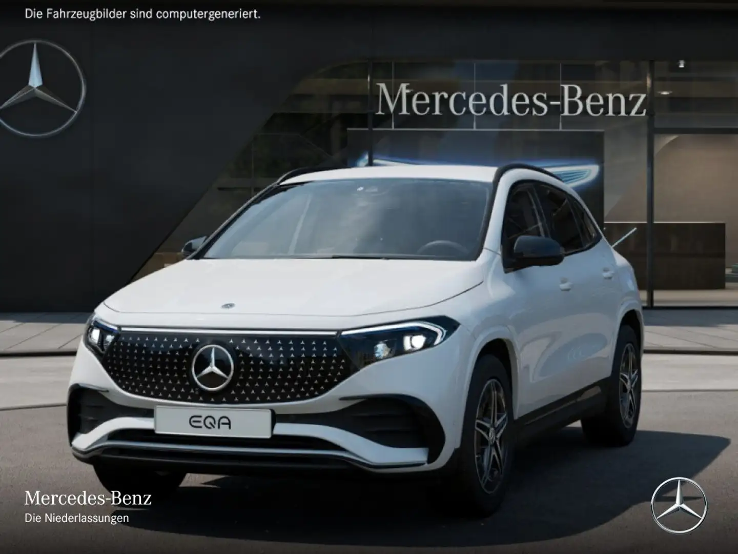 Mercedes-Benz EQA 350 4M AMG+NIGHT+ADVANCED+AHK+360+SPUR Blanco - 2
