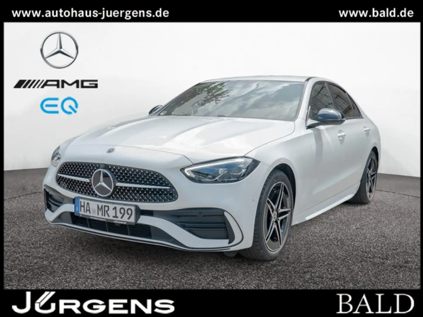 Mercedes-Benz C 200 AMG-Sport/LED/360/Night/Distr/Totw/Memo/18 Weiß - 1