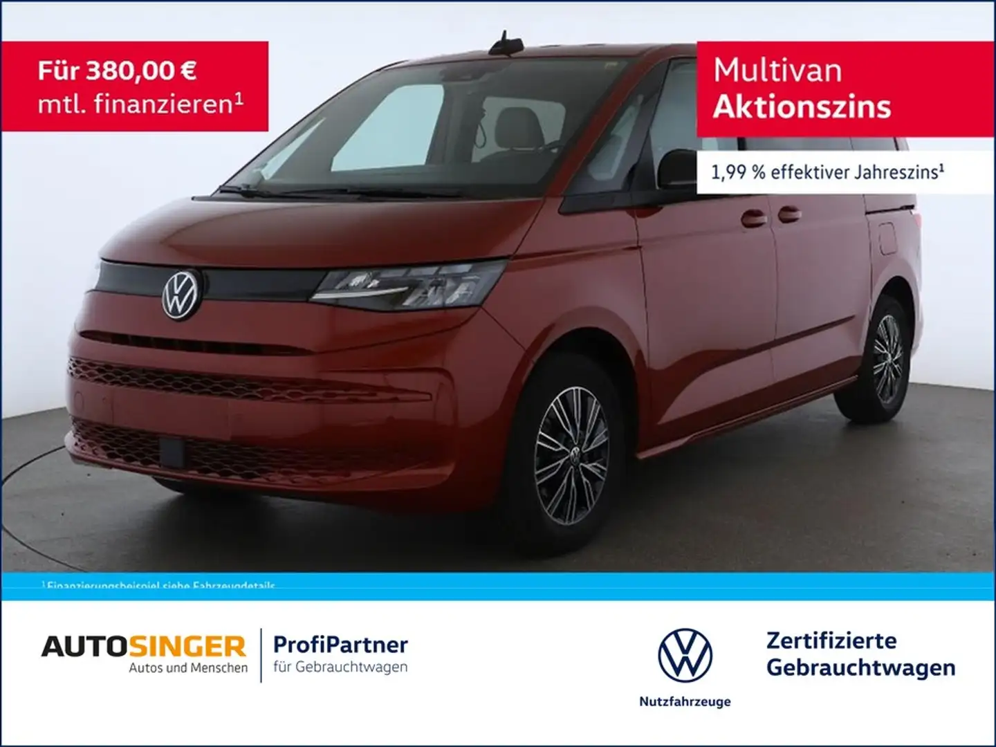 Volkswagen T7 Multivan TSI DSG 7S *NAVI*LED*ACC*R-CAM*SHZ* Rot - 1