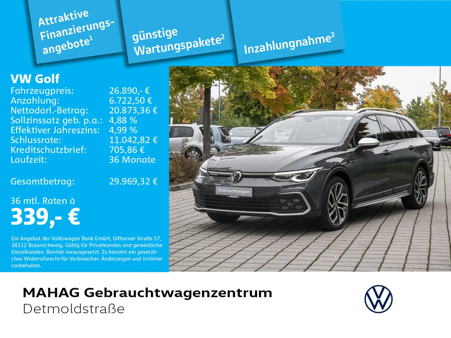 Volkswagen Golf Variant Golf VIII Alltrack 2.0 TDI 4 Mot AHK IQ.Light Na Gris - 1