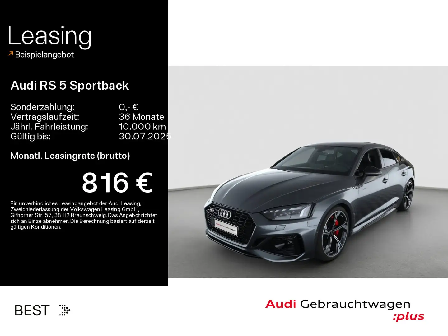 Audi RS5 *NAVI-PLUS*HUD*RS-AGA*PANO*LASER*2 Grau - 1