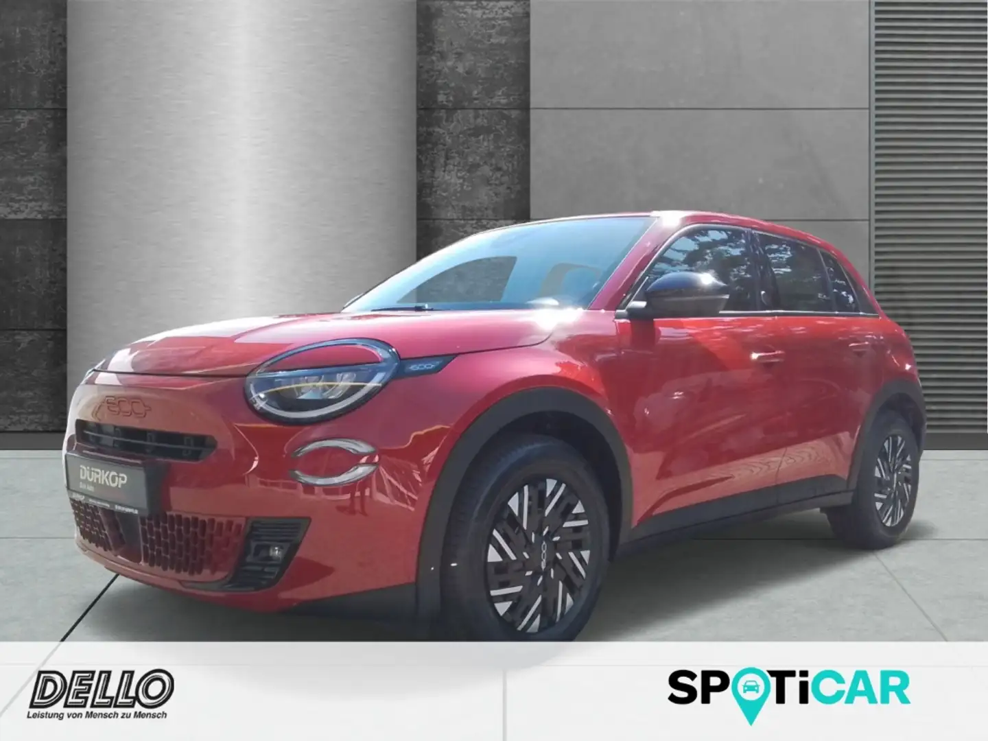 Fiat 600 Red Klimaautomatik CarPlay Voll-LED-Scheinwerfer D Rouge - 1