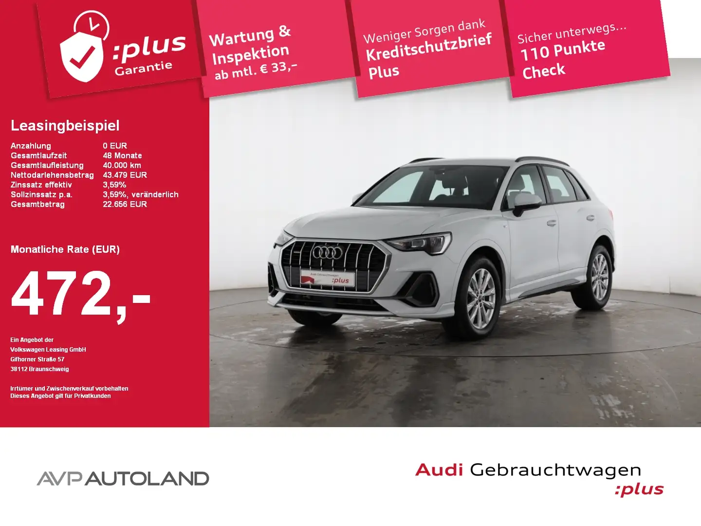 Audi Q3 35 TDI quattro S tronic S line | MMI NAVI Weiß - 1