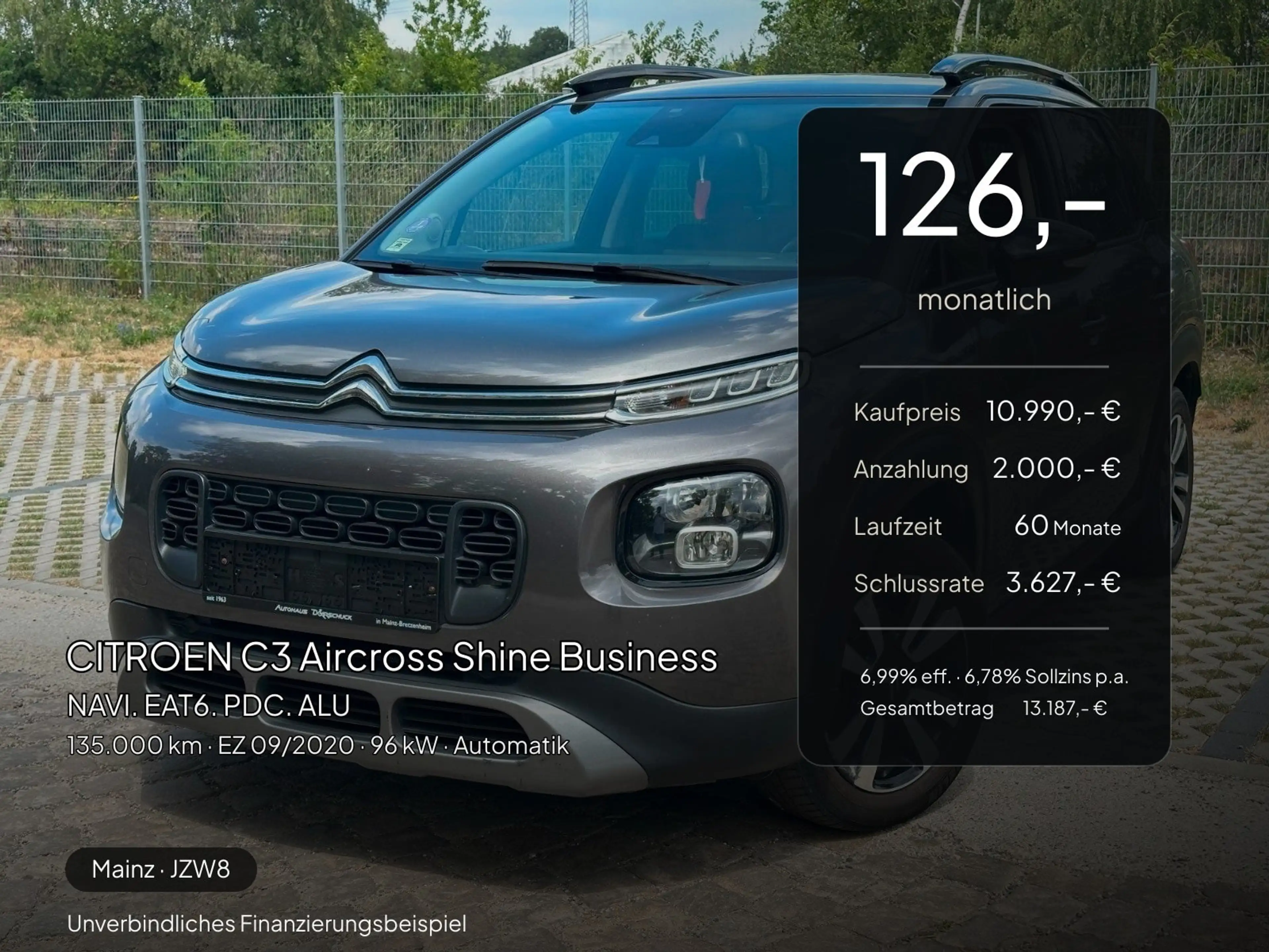 Citroen C3 Aircross C3 Aircross Shine Business NAVI. EAT6. PDC. ALU — photo 2