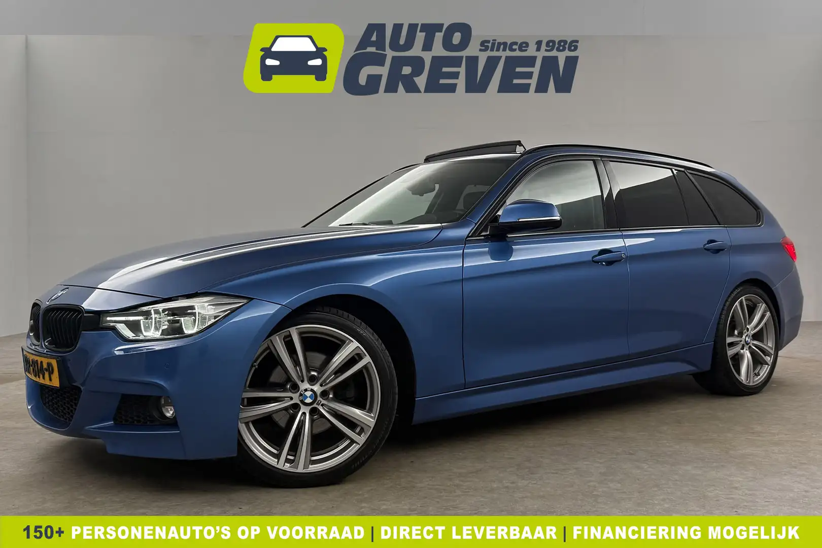 BMW 320 3-serie 320d High Executive M-Sport 191PK Pano Led Blauw - 1