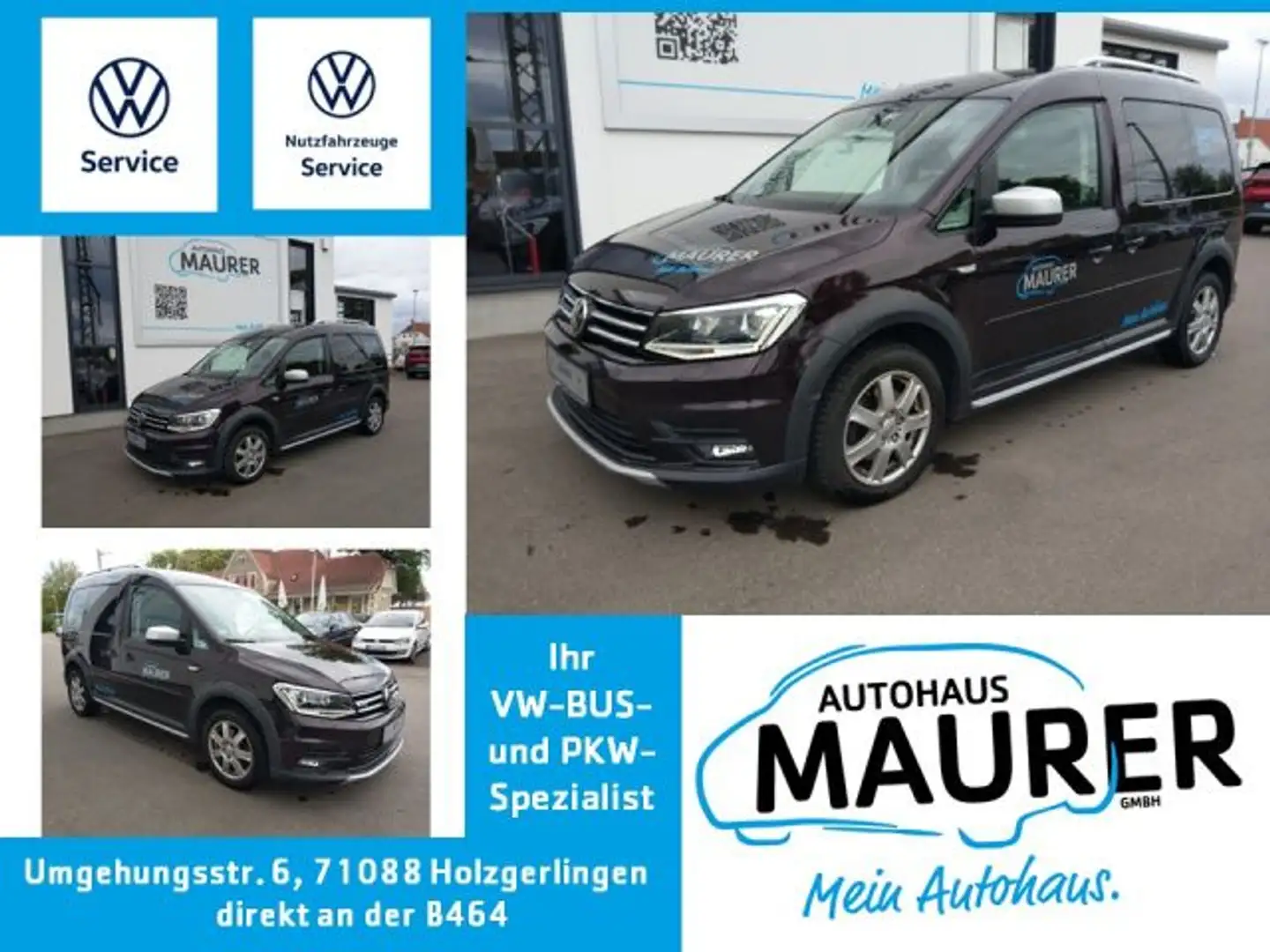 Volkswagen Caddy Alltrack 2,0 TDI DSG Xenon Navi PDC Schwarz - 1