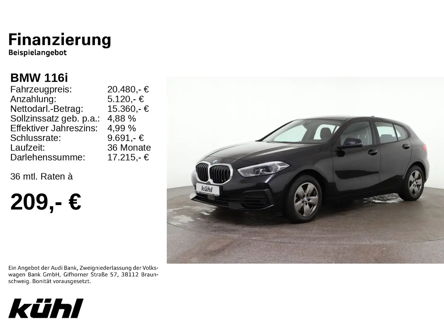 BMW Baureihe 116i Advantage Sitzhzg. Noir - 2