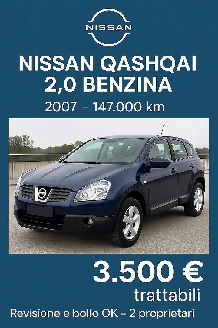 Nissan Qashqai 2.0 Benzina – 147.000 km – Motore perfetto - 1