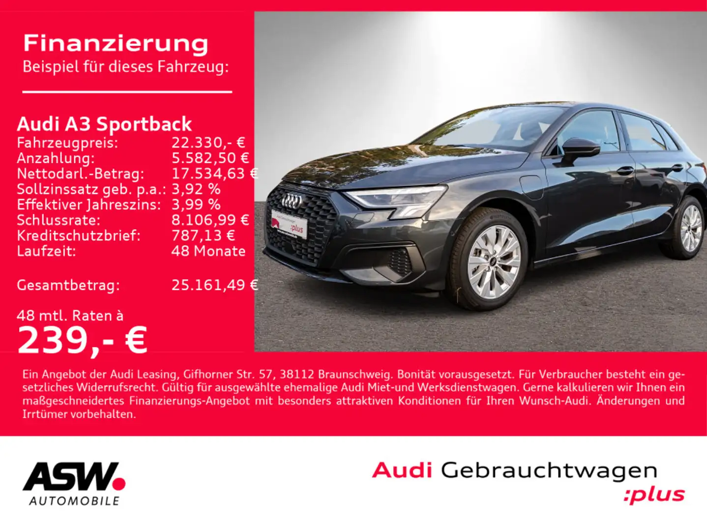Audi A3 40TFSI e Stron LED Navi RFK GRA SHZ Grau - 1