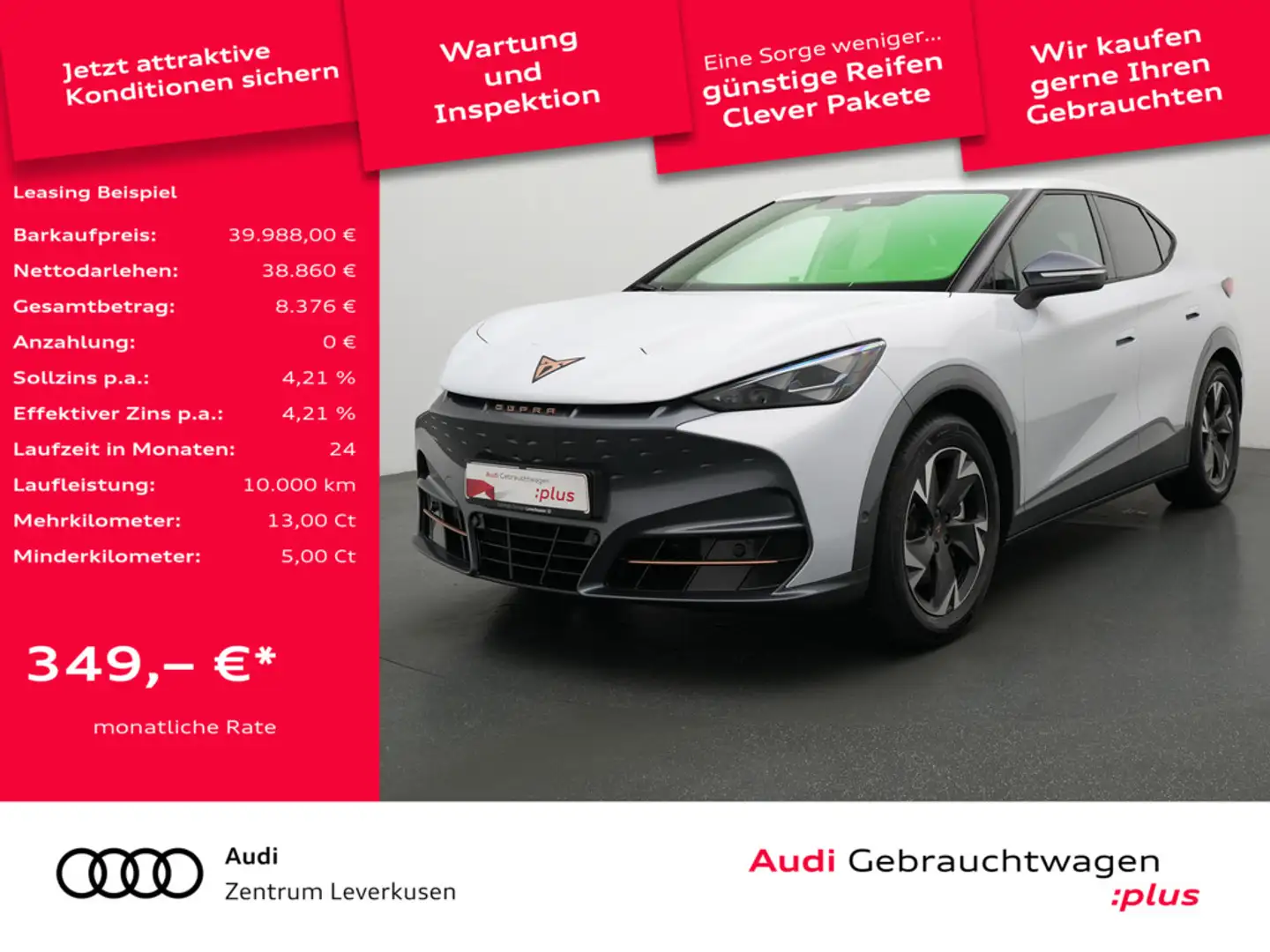CUPRA Tavascan Endurance NAVI VIRT ACC LEDER KEYLES Silber - 1