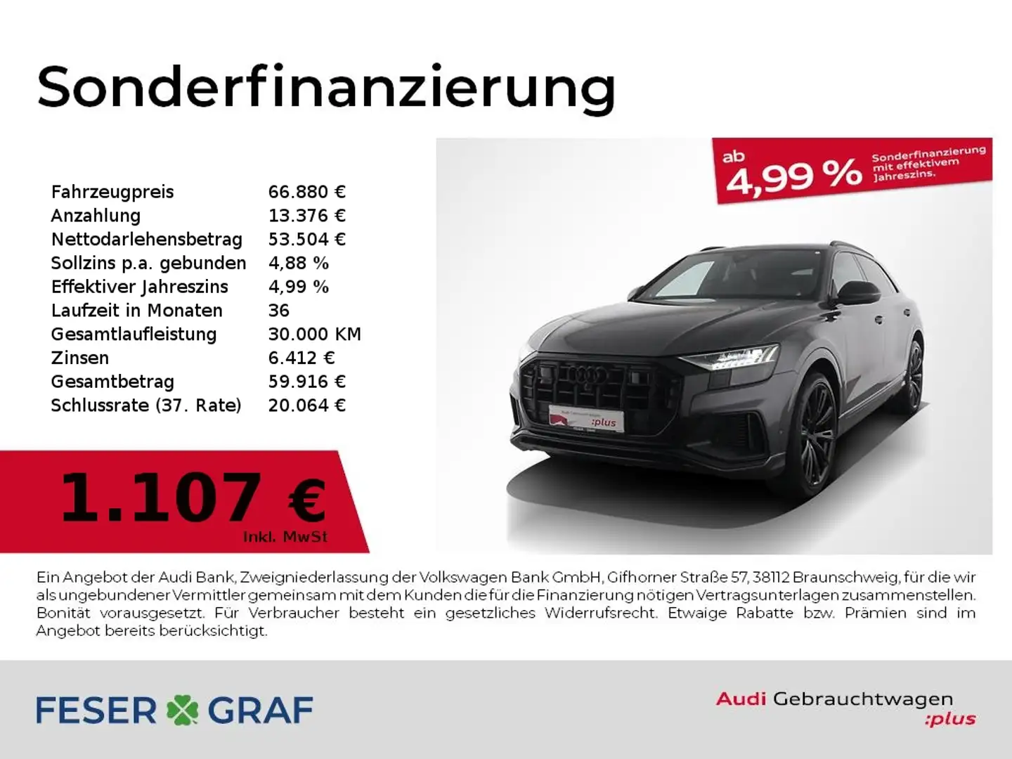 Audi SQ8 4.0 TFSI quattro competition plus AHK/360° Gris - 1